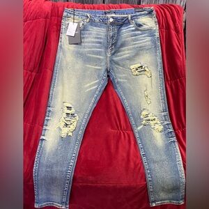 Embellish denim jeans pants 44 new